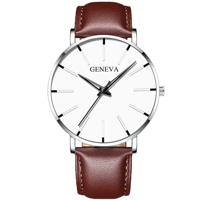 Elegant Precision Ultra-Thin Men's Timepiece