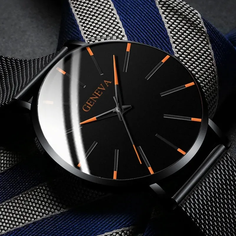 Elegant Precision Ultra-Thin Men's Timepiece