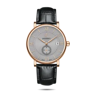 ELEGANT - Swiss Quartz Movement Watch | Rose Gold & Grey Dial