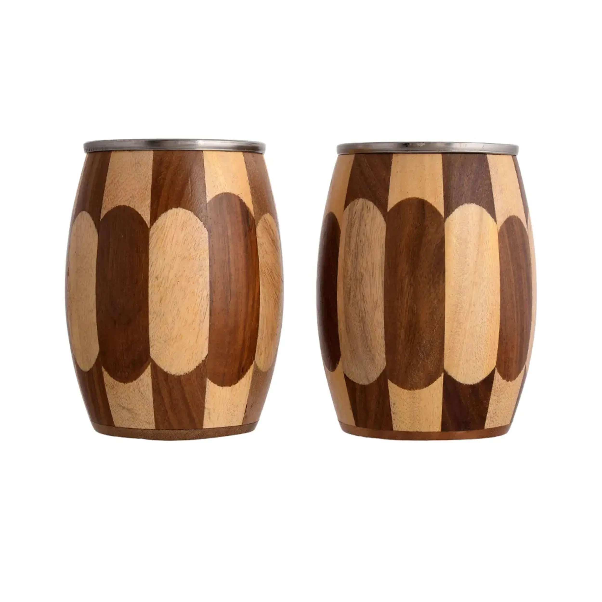 Elegant Wooden Milk Cups for Daily Use - 11.5x13x9 cm