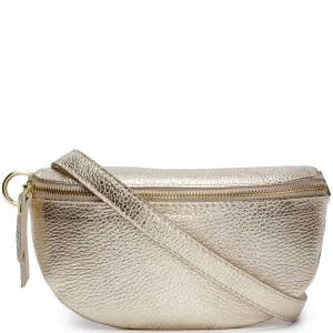 Elie Beaumont Gold Leather Sling Bag