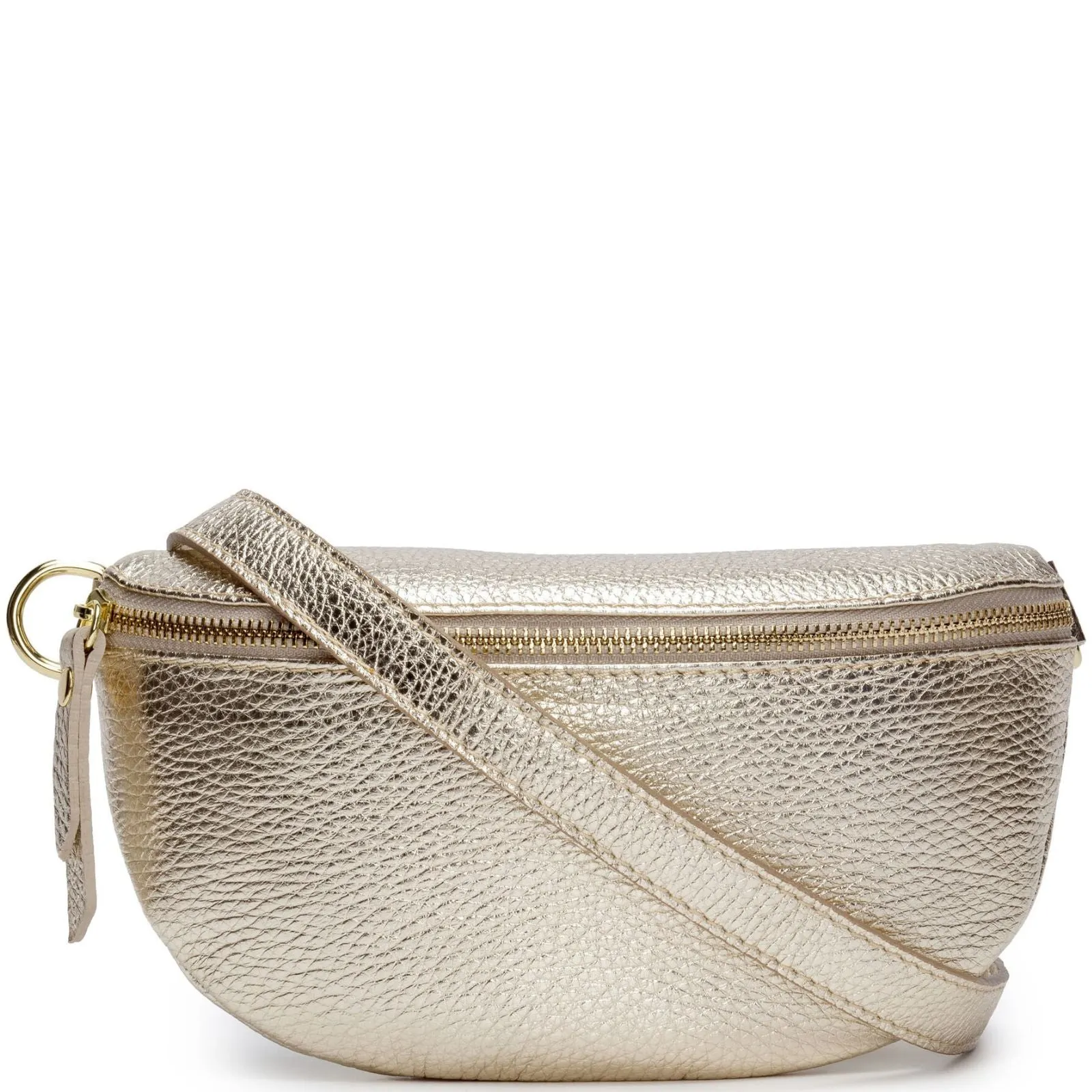 Elie Beaumont Gold Leather Sling Bag