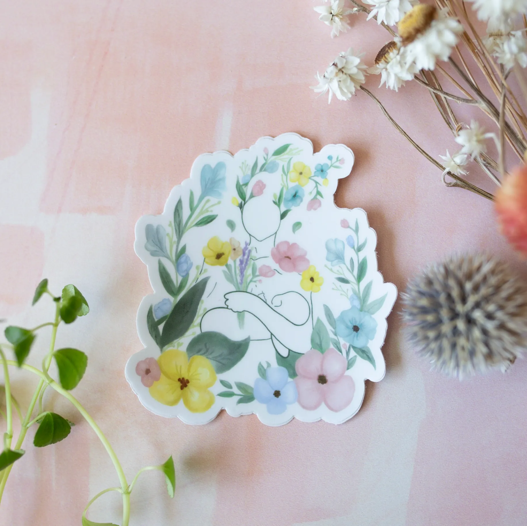 Empowered Floral Breastfeeding Sticker