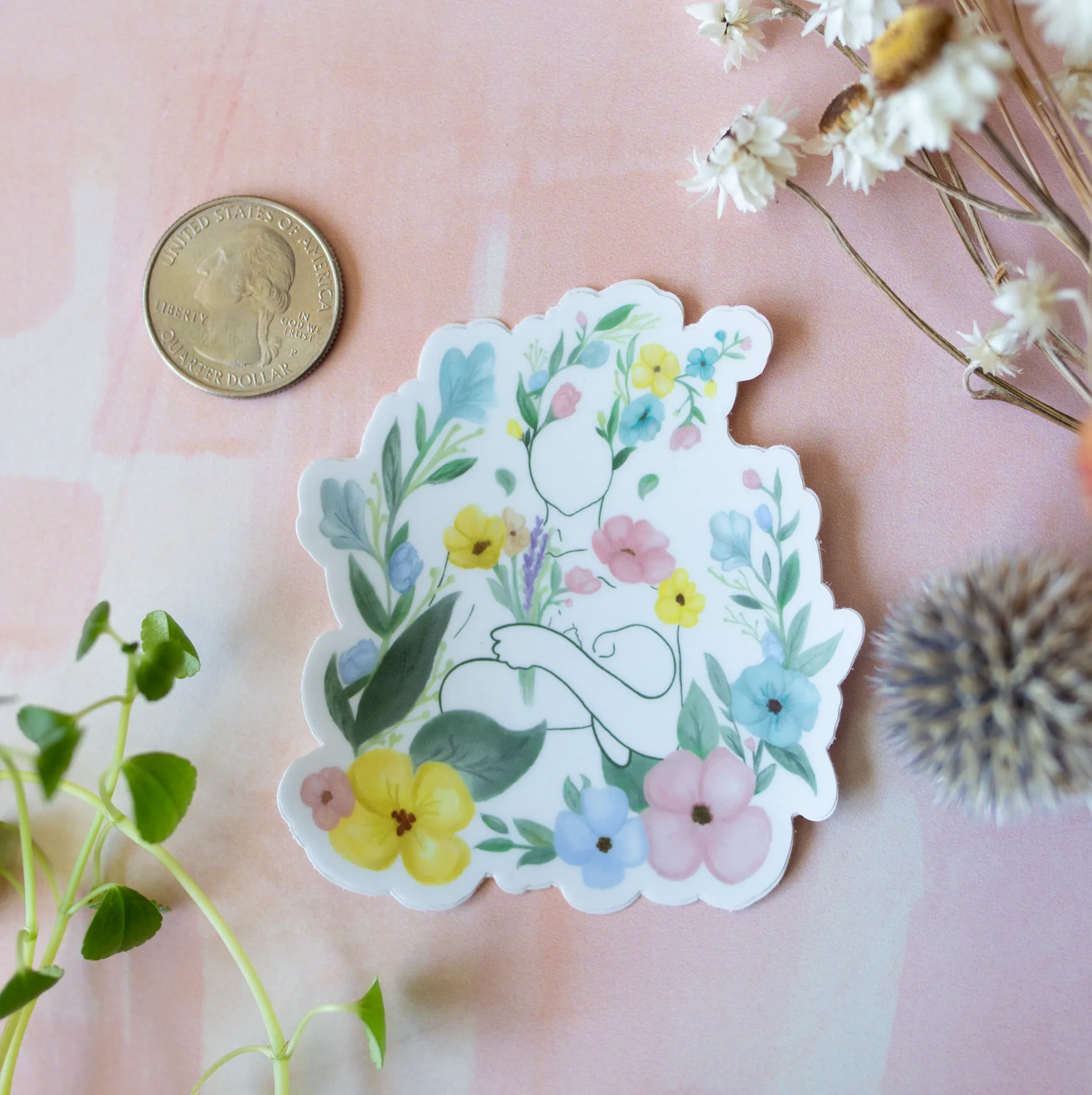 Empowered Floral Breastfeeding Sticker