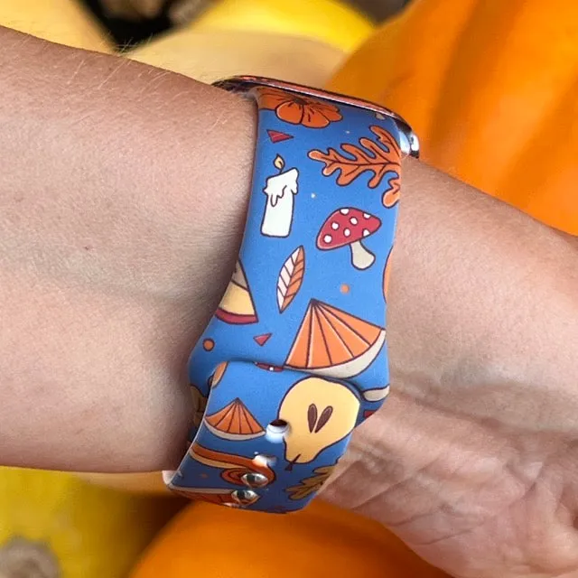 EnchantedFall Print | Silicone Watch Band for Apple Watch ®   Watch Face Incl.