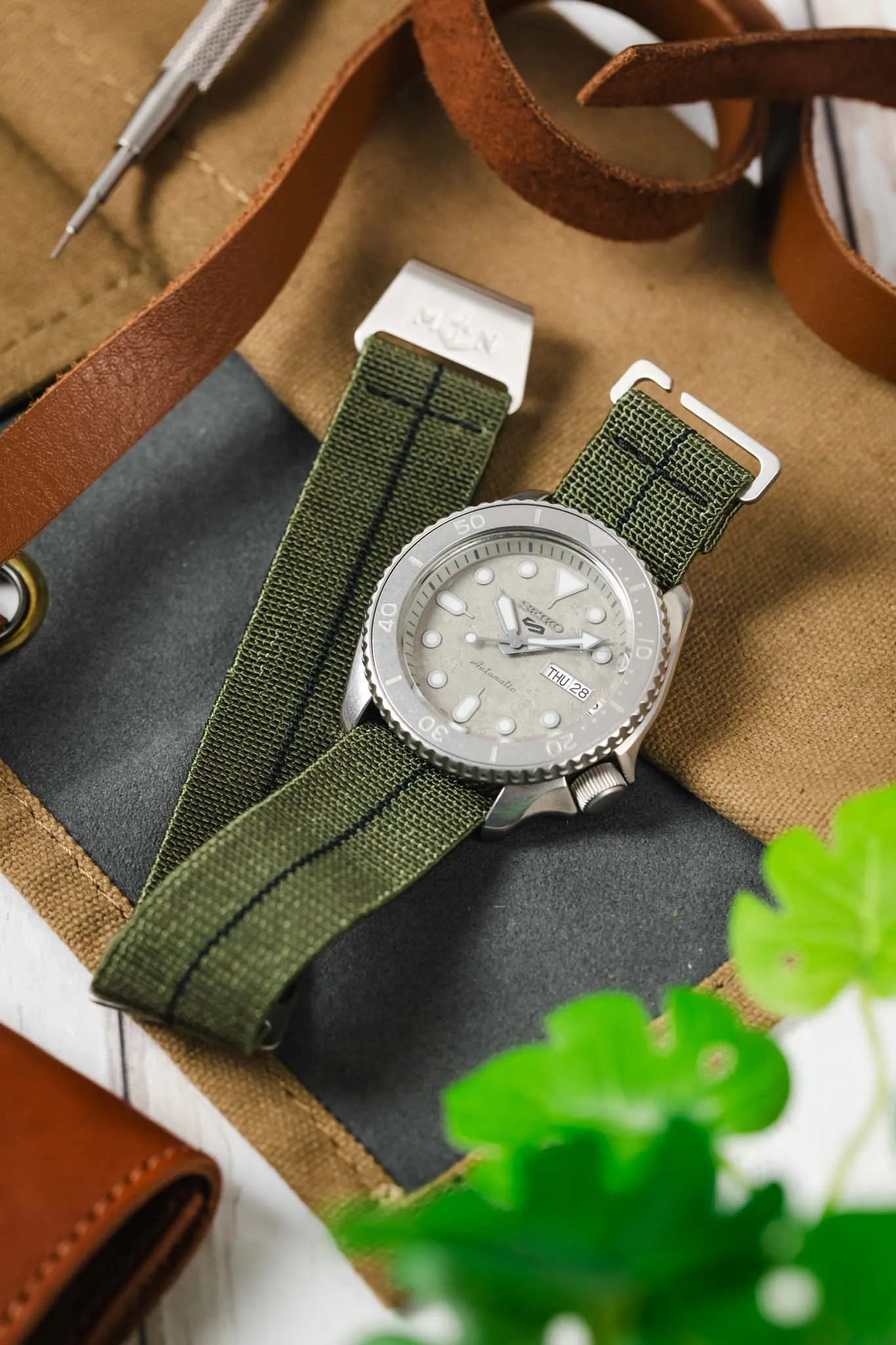 Erika's Originals ORIGINAL MN™ Strap with BLACK Centerline - BRUSHED Hardware