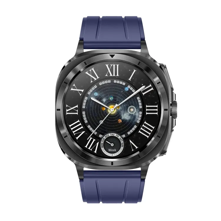 ET492 1.43 inch AMOLED Screen Silicone Strap Smart Watch Supports ECG/Blood Sugar Monitoring(Blue)