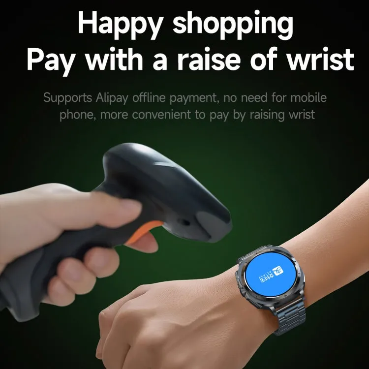 ET492 1.43 inch AMOLED Screen Silicone Strap Smart Watch Supports ECG/Blood Sugar Monitoring(Blue)