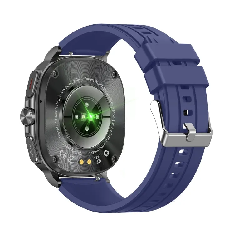 ET492 1.43 inch AMOLED Screen Silicone Strap Smart Watch Supports ECG/Blood Sugar Monitoring(Blue)