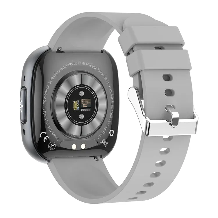 ET593 1.75 inch IPS Square Screen Smart Watch, ECG Electrocardiogram / Blood Sugar Monitoring(Grey)