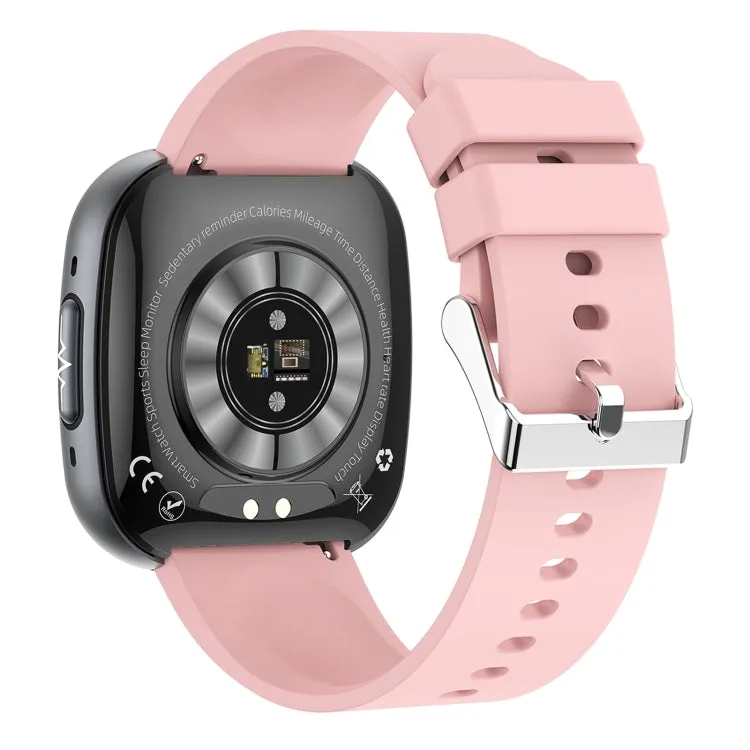 ET593 1.75 inch IPS Square Screen Smart Watch, ECG Electrocardiogram / Blood Sugar Monitoring(Pink)