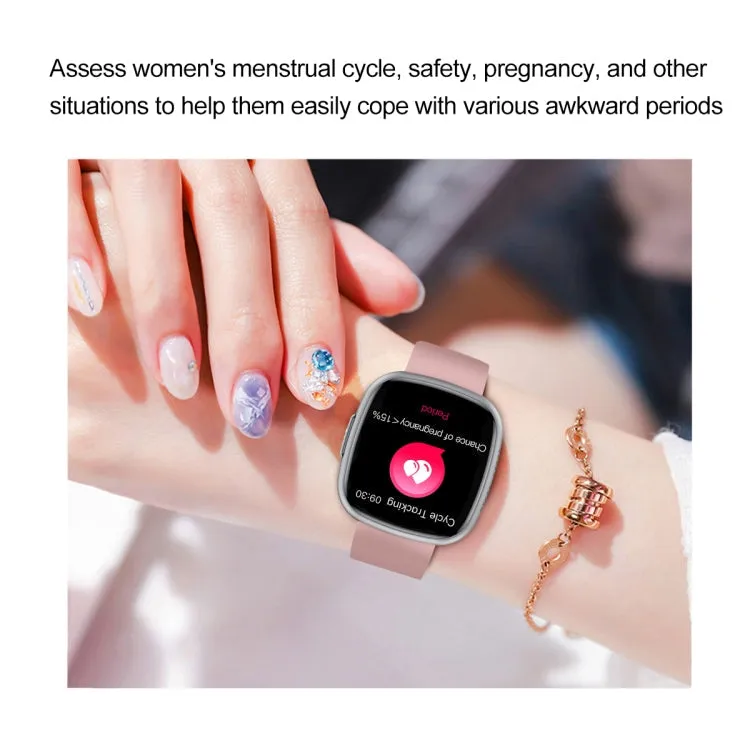 ET593 1.75 inch IPS Square Screen Smart Watch, ECG Electrocardiogram / Blood Sugar Monitoring(Pink)