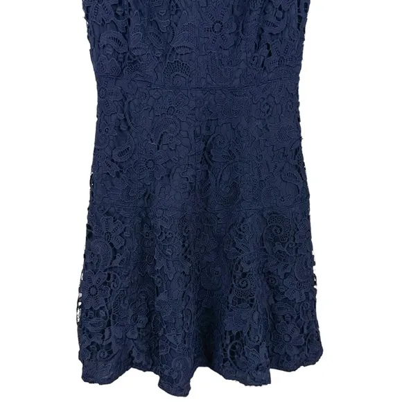 Eva Franco Obeylo Navy Blue Lace Dress Size 8