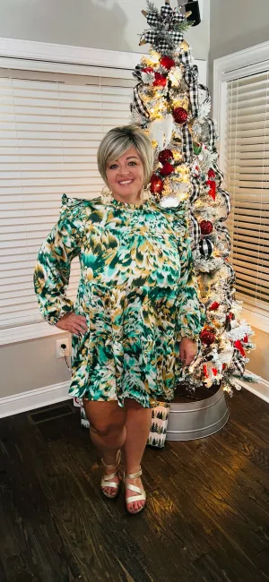 Evergreen Detail Dress