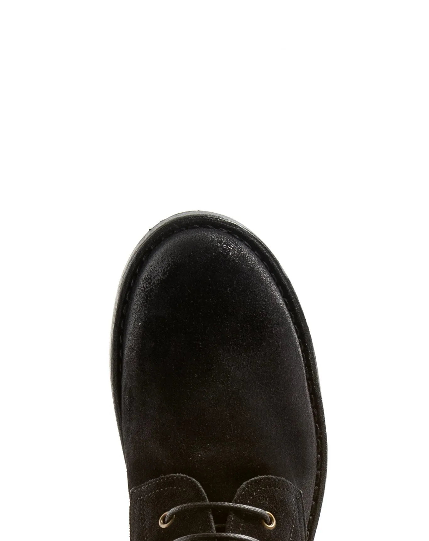 F-EMON Black Suede Lace-up Boots