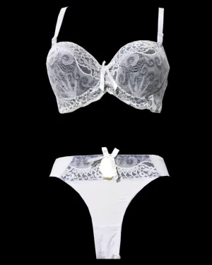 Fancy Bridal Bra Panty Sets - Single Padded Underwired Bra Panty Sets - BS201