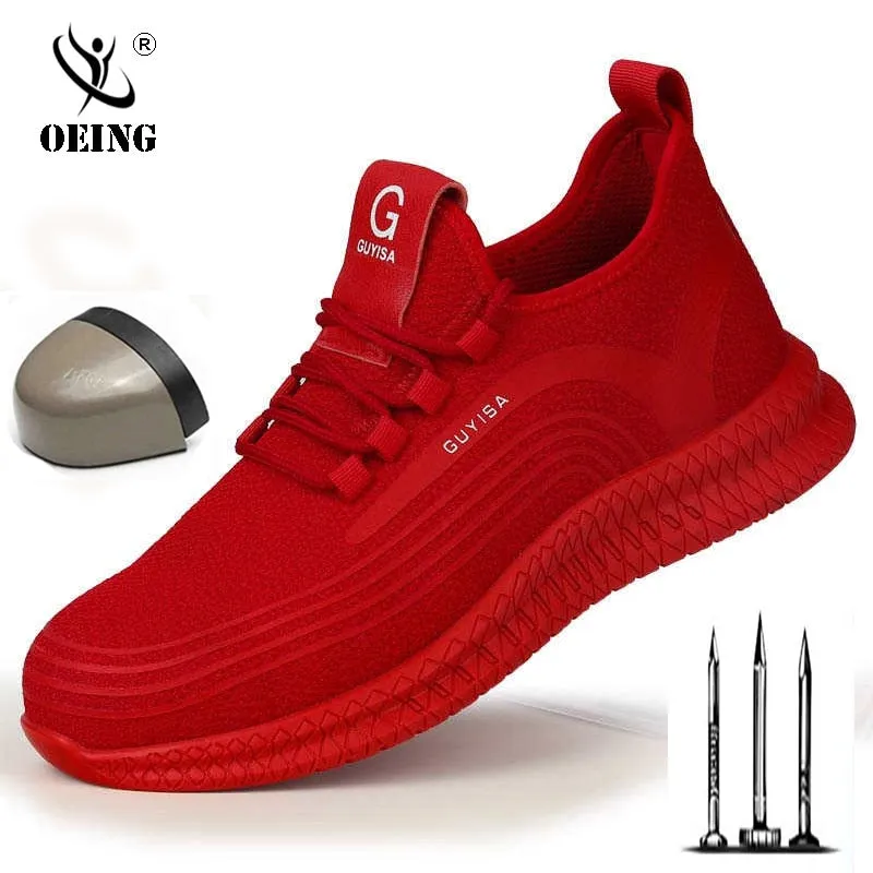 Fashion Autumn Steel Toe Work Shoes for Men Puncture Proof Safety Shoes Man woman Breathable Casual sneakers Protective shoes