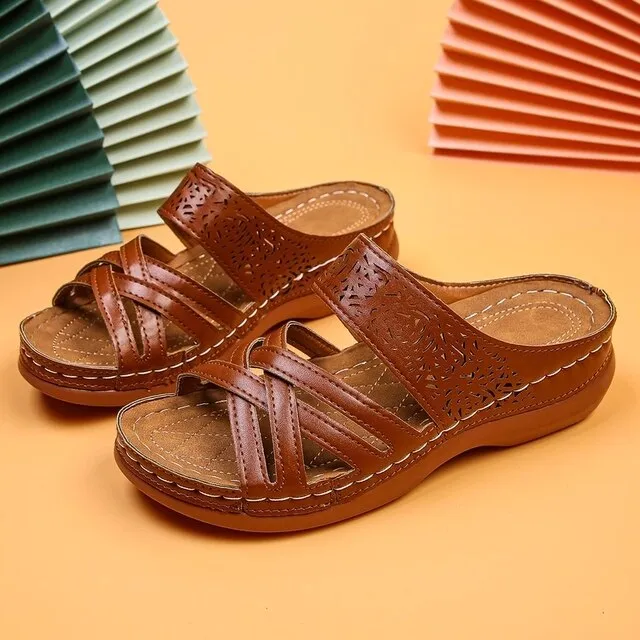FEMKE - Orthopädische Vintage-Sandalen