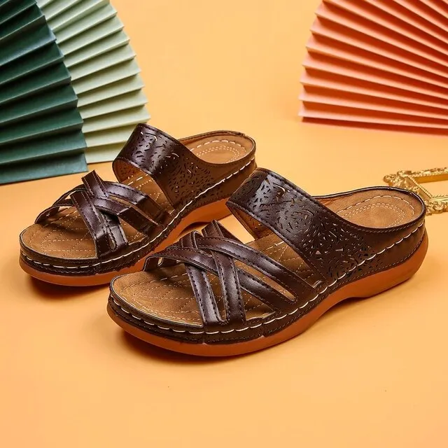 FEMKE - Orthopädische Vintage-Sandalen