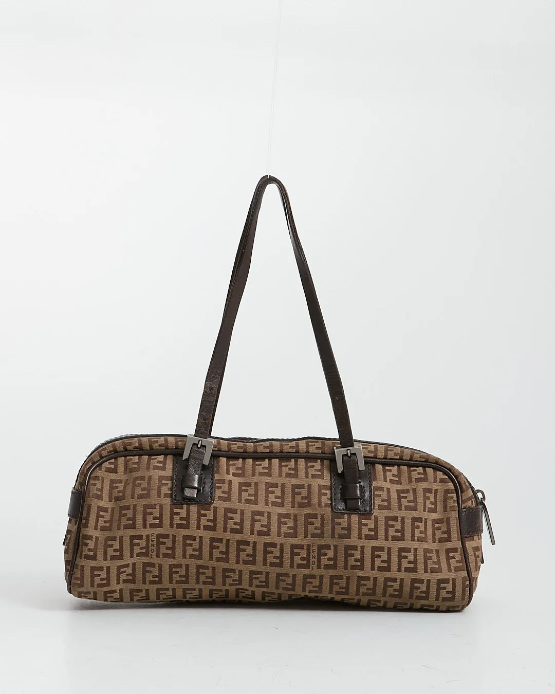 Fendi Brown Zucca Print Canvas Bowling Bag