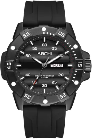 Findtime Mens Watches Black Army Military Stylish Designer Watch Silicone Strap Luminous Analog Display with Second Hand Glowing Easy to Read Dial