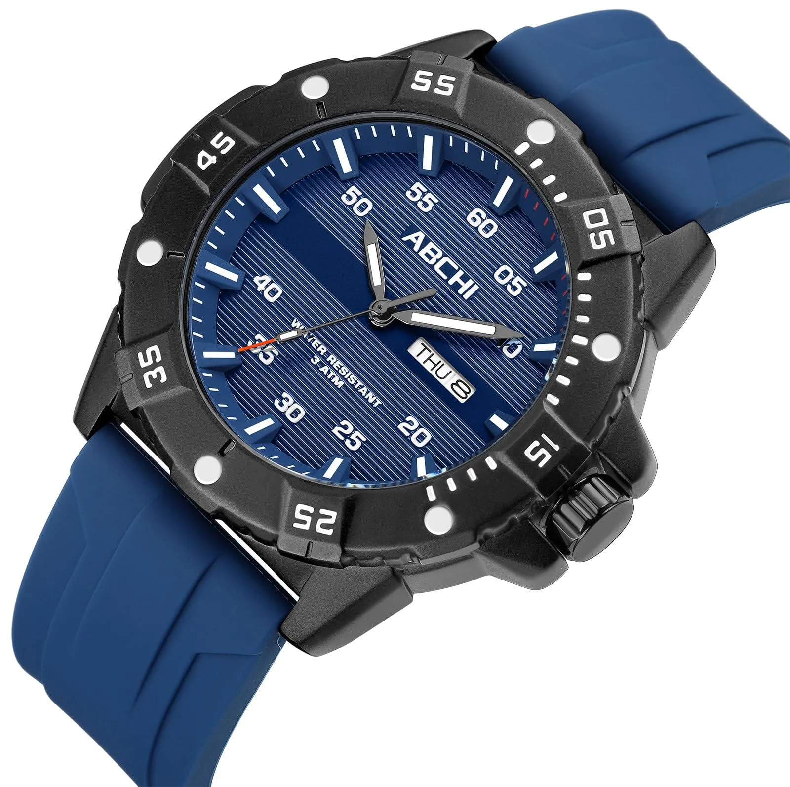 Findtime Mens Watches Black Army Military Stylish Designer Watch Silicone Strap Luminous Analog Display with Second Hand Glowing Easy to Read Dial
