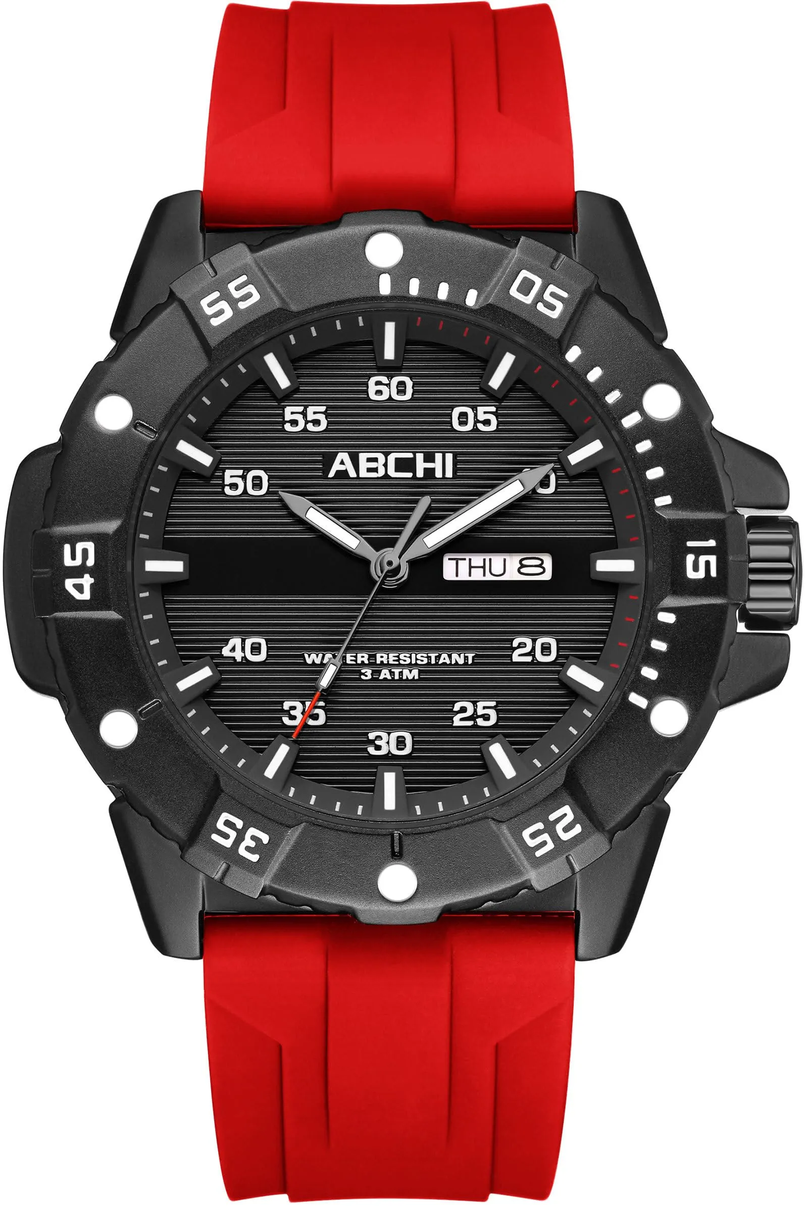 Findtime Mens Watches Black Army Military Stylish Designer Watch Silicone Strap Luminous Analog Display with Second Hand Glowing Easy to Read Dial