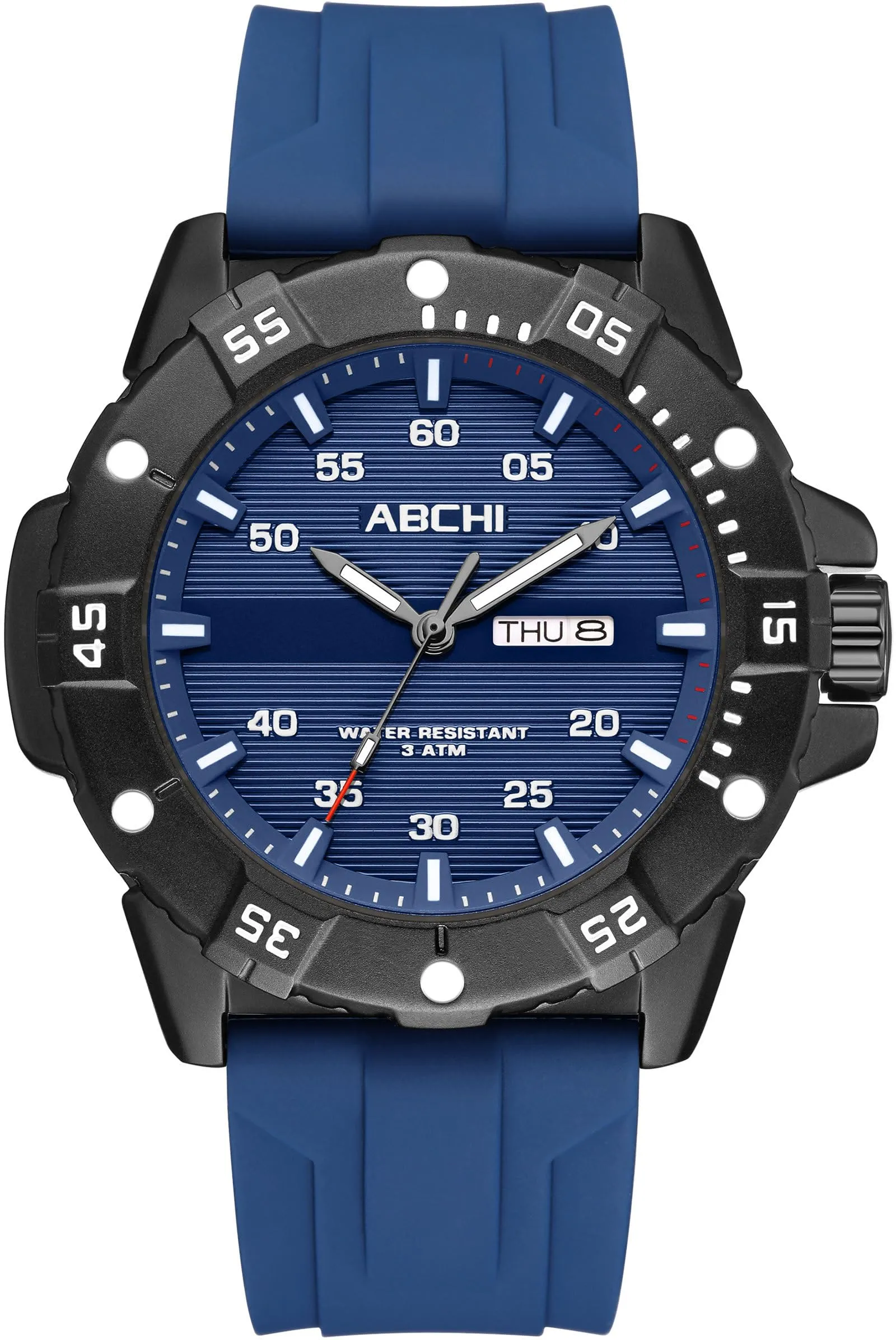 Findtime Mens Watches Black Army Military Stylish Designer Watch Silicone Strap Luminous Analog Display with Second Hand Glowing Easy to Read Dial