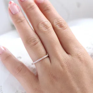 FLASH SALE ~ 14K Rose Gold ~ WB059 ~ DIAMOND BAND