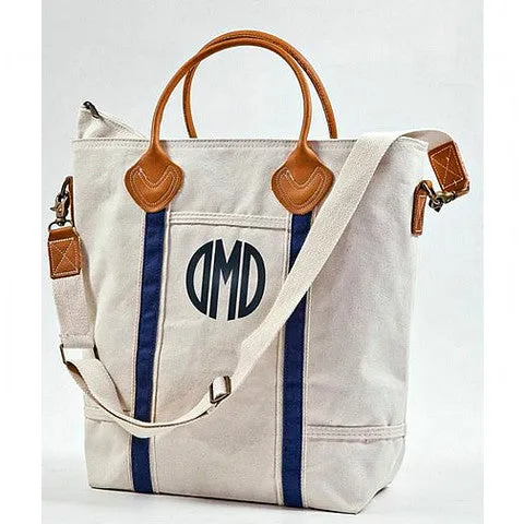 Flight Bag with Navy Trim