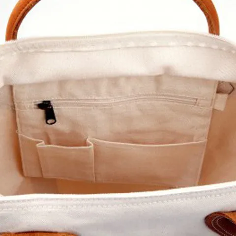Flight Bag with Navy Trim