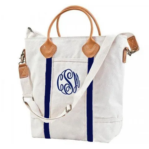 Flight Bag with Navy Trim