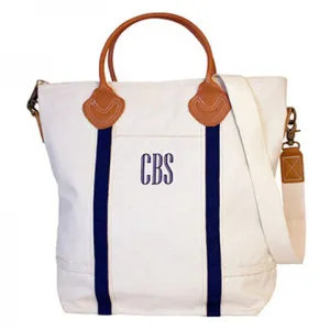 Flight Bag with Navy Trim