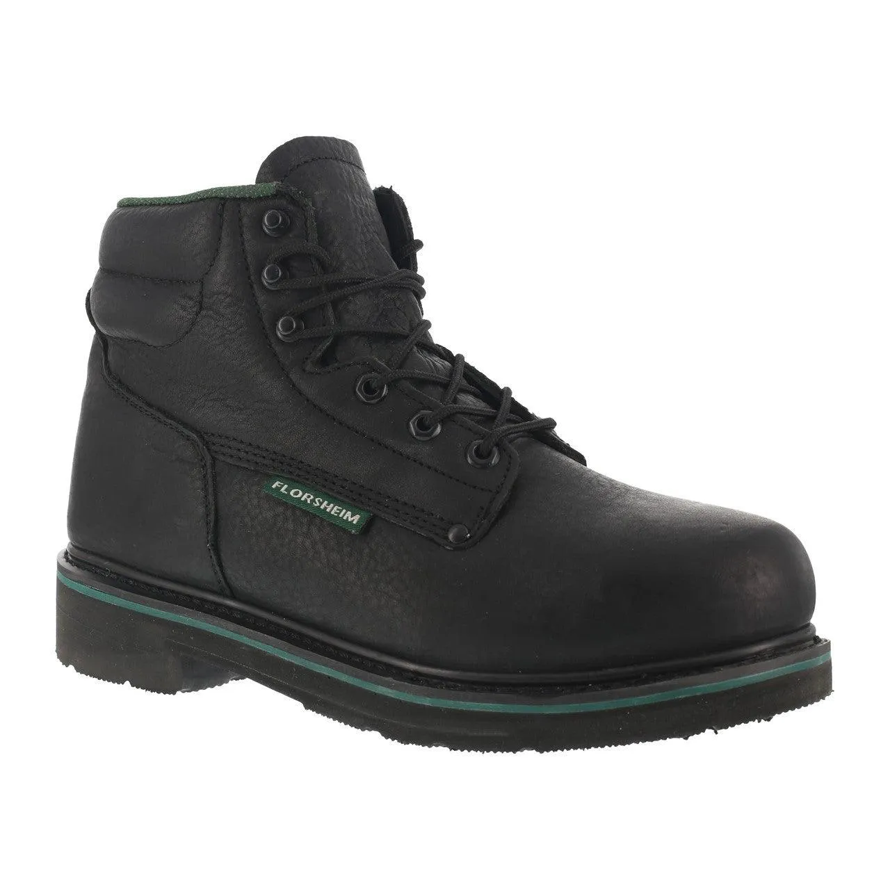 Florsheim Men's Black 6" Classic Steel Toe Work Boot FE675