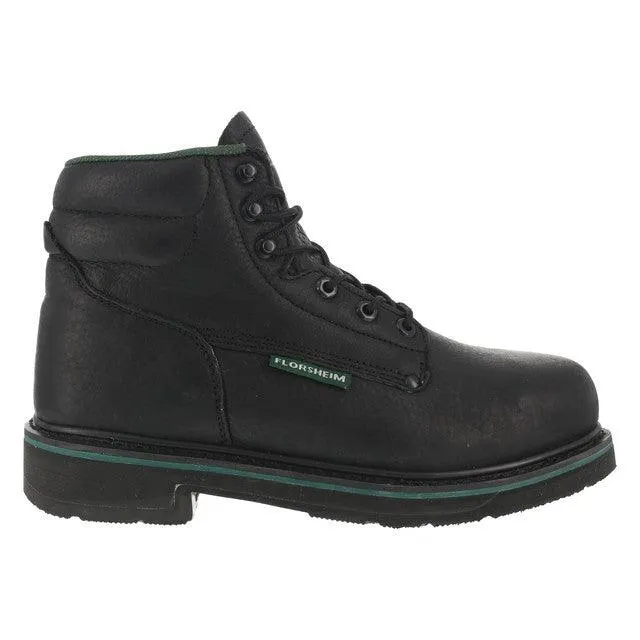 Florsheim Men's Black 6" Classic Steel Toe Work Boot FE675