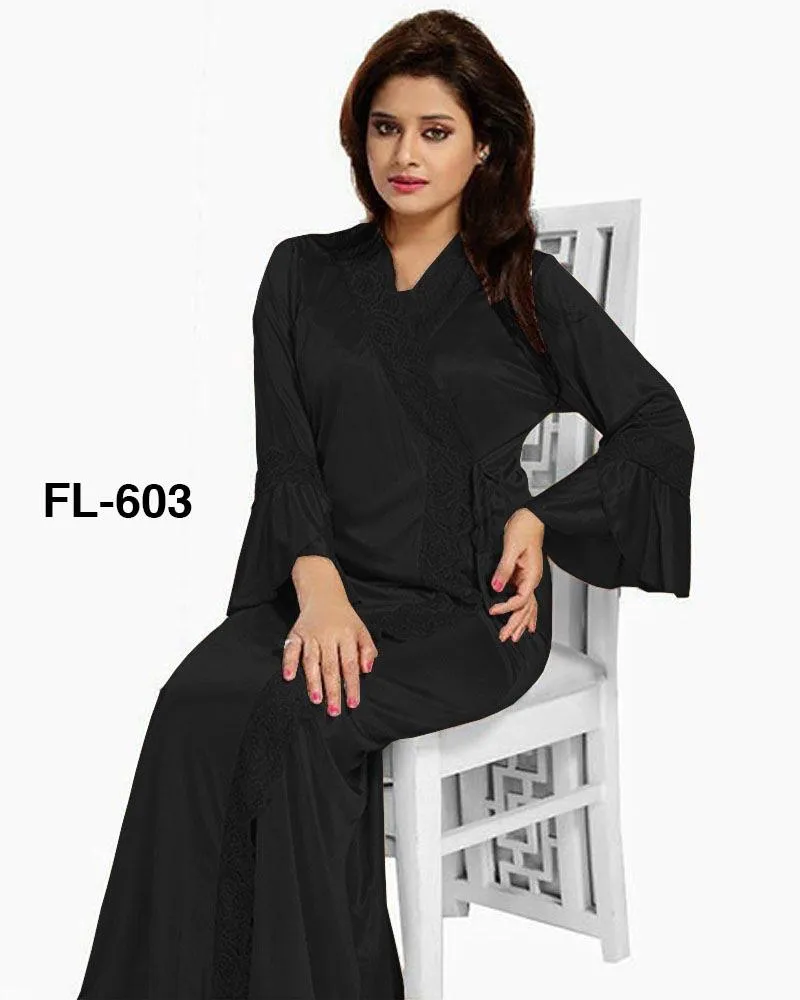 Flourish Nighty FL-603 - 2Pcs Bridal Nighty Set - Long Nighty