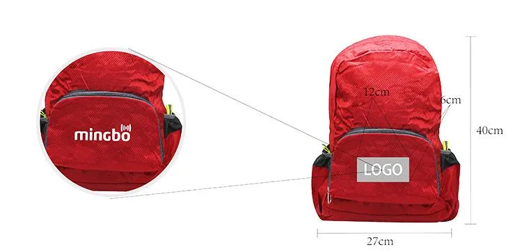 Foldable Outdoor Waterproof Backpack With Diamond Pattern