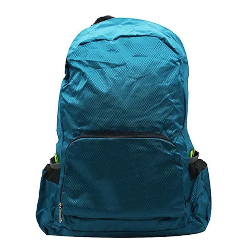 Foldable Outdoor Waterproof Backpack With Diamond Pattern
