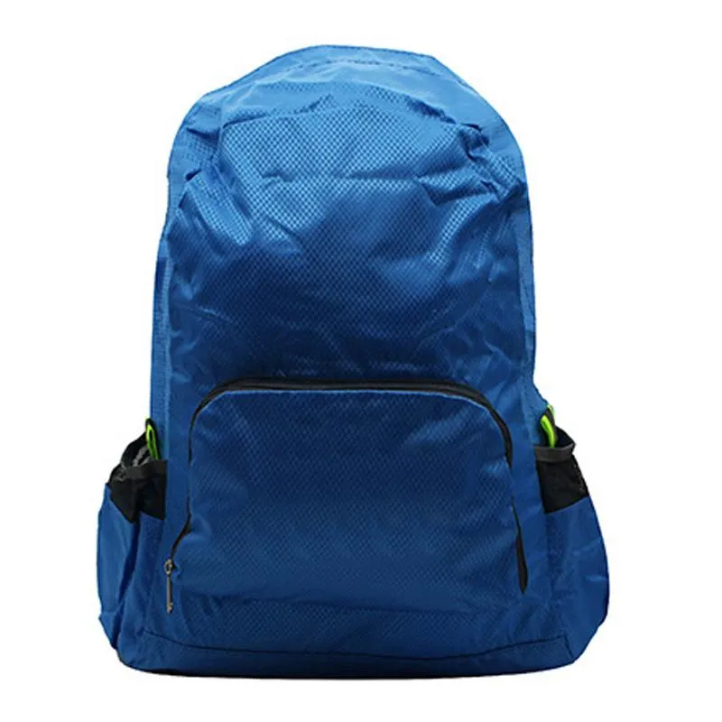 Foldable Outdoor Waterproof Backpack With Diamond Pattern
