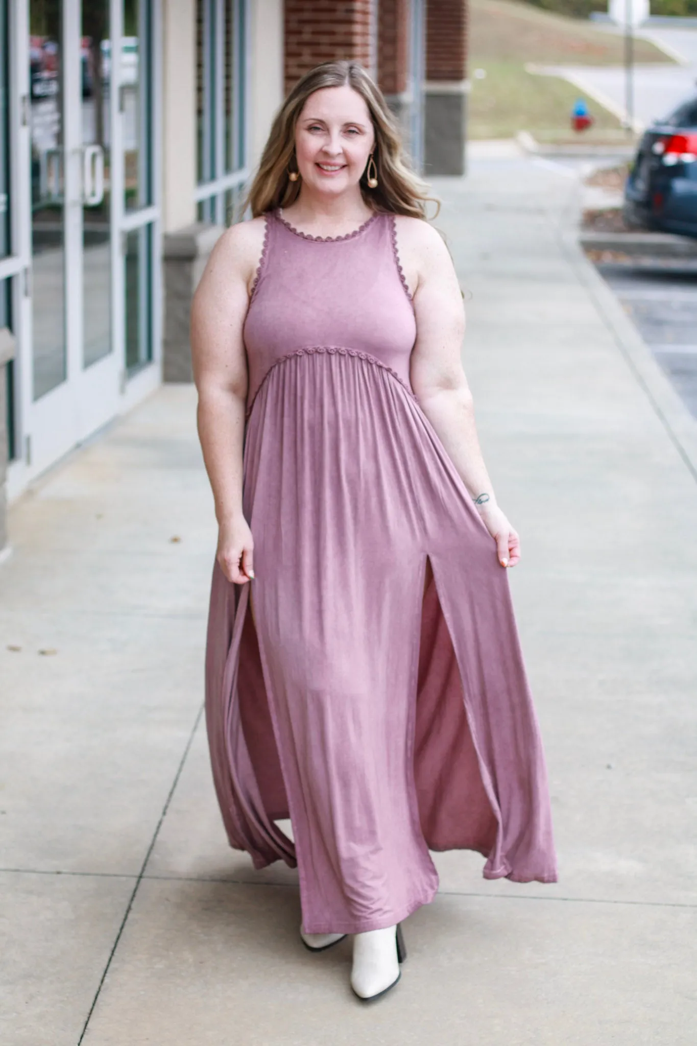 Forget Me Not Maxi in Burgundy
