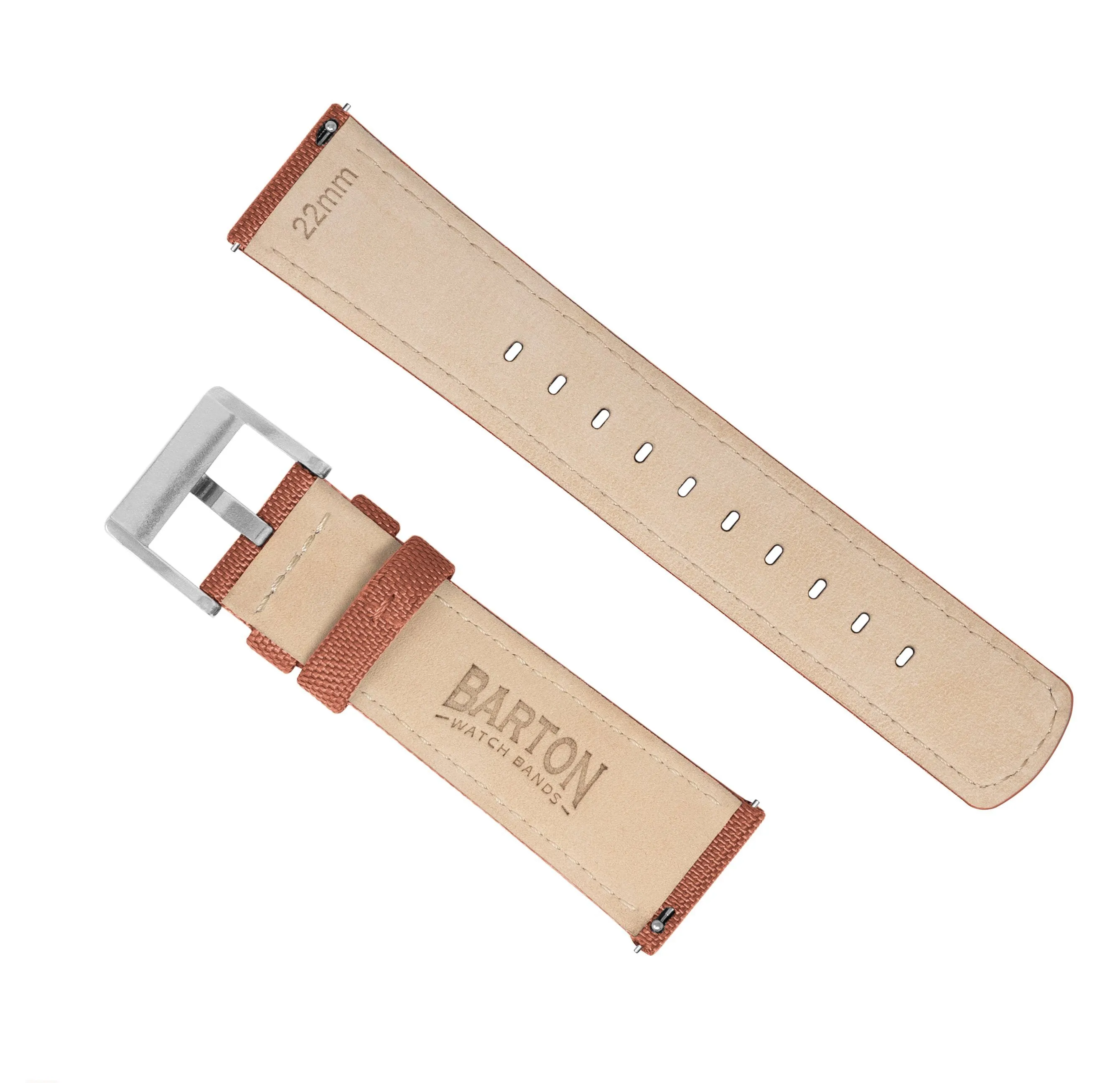 Fossil Q Sailcloth Quick Release Copper Orange Watch Band