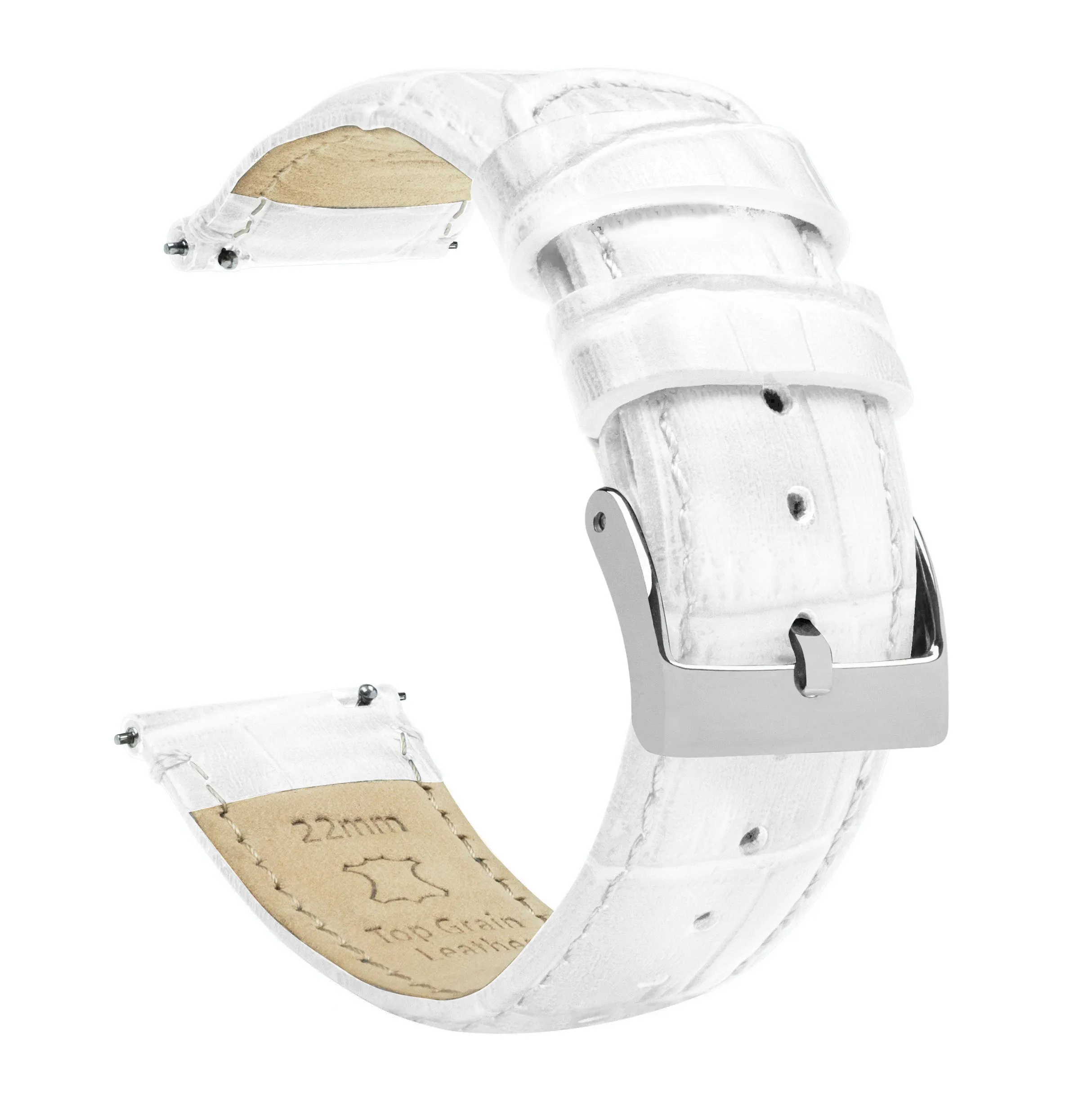 Fossil Q White Alligator Grain Leather Watch Band