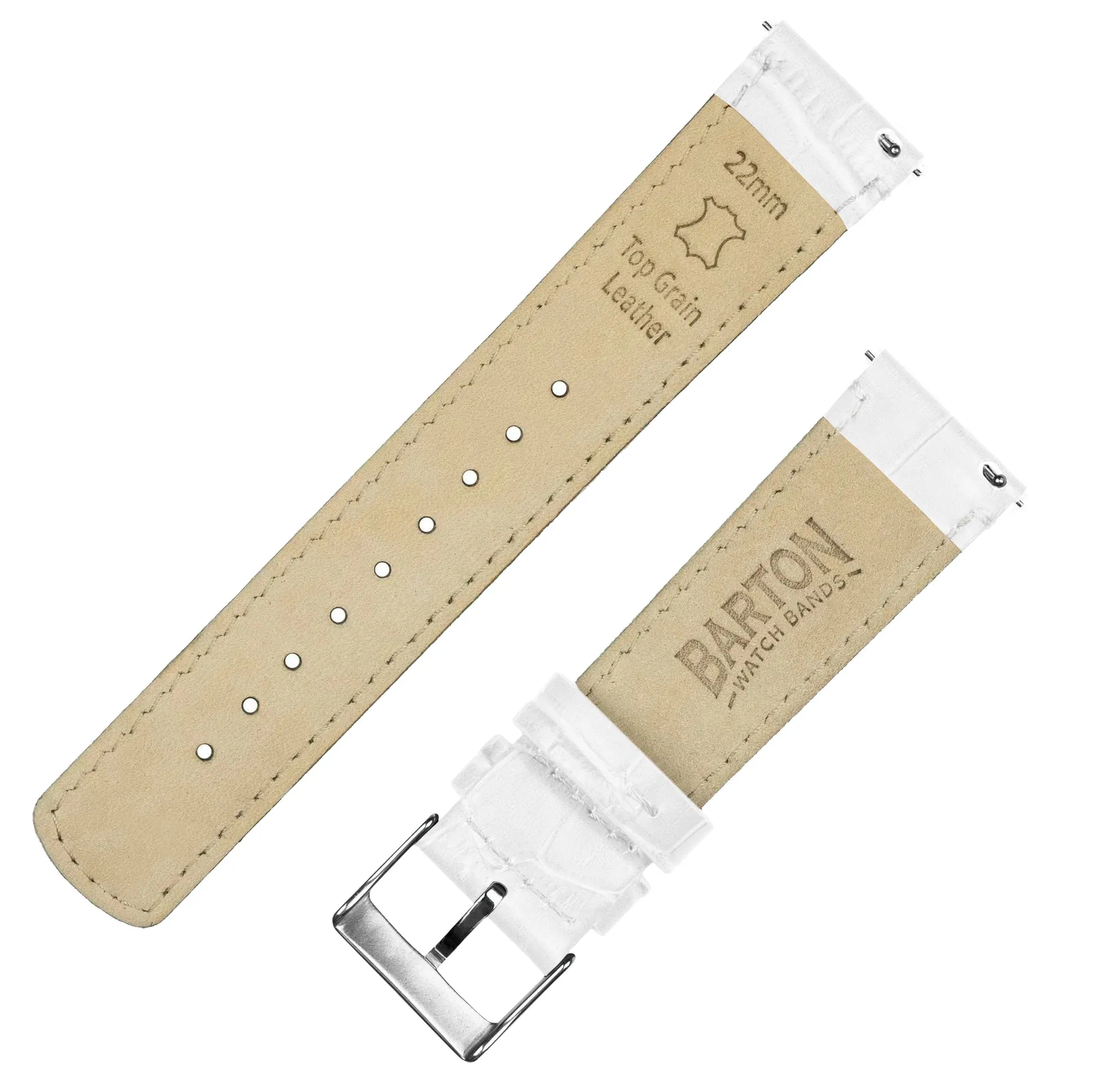 Fossil Q White Alligator Grain Leather Watch Band
