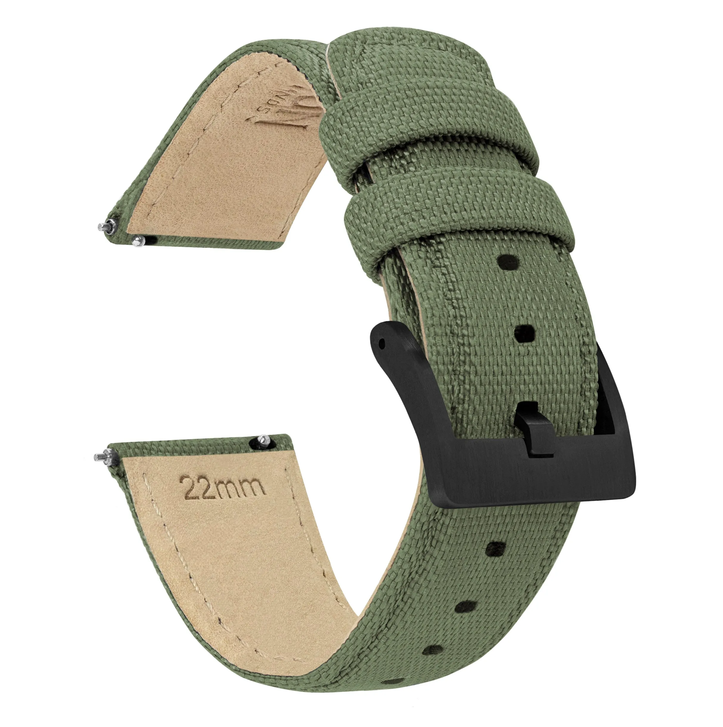 Fossil Sport Sailcloth Quick Release Army Green Watch Band
