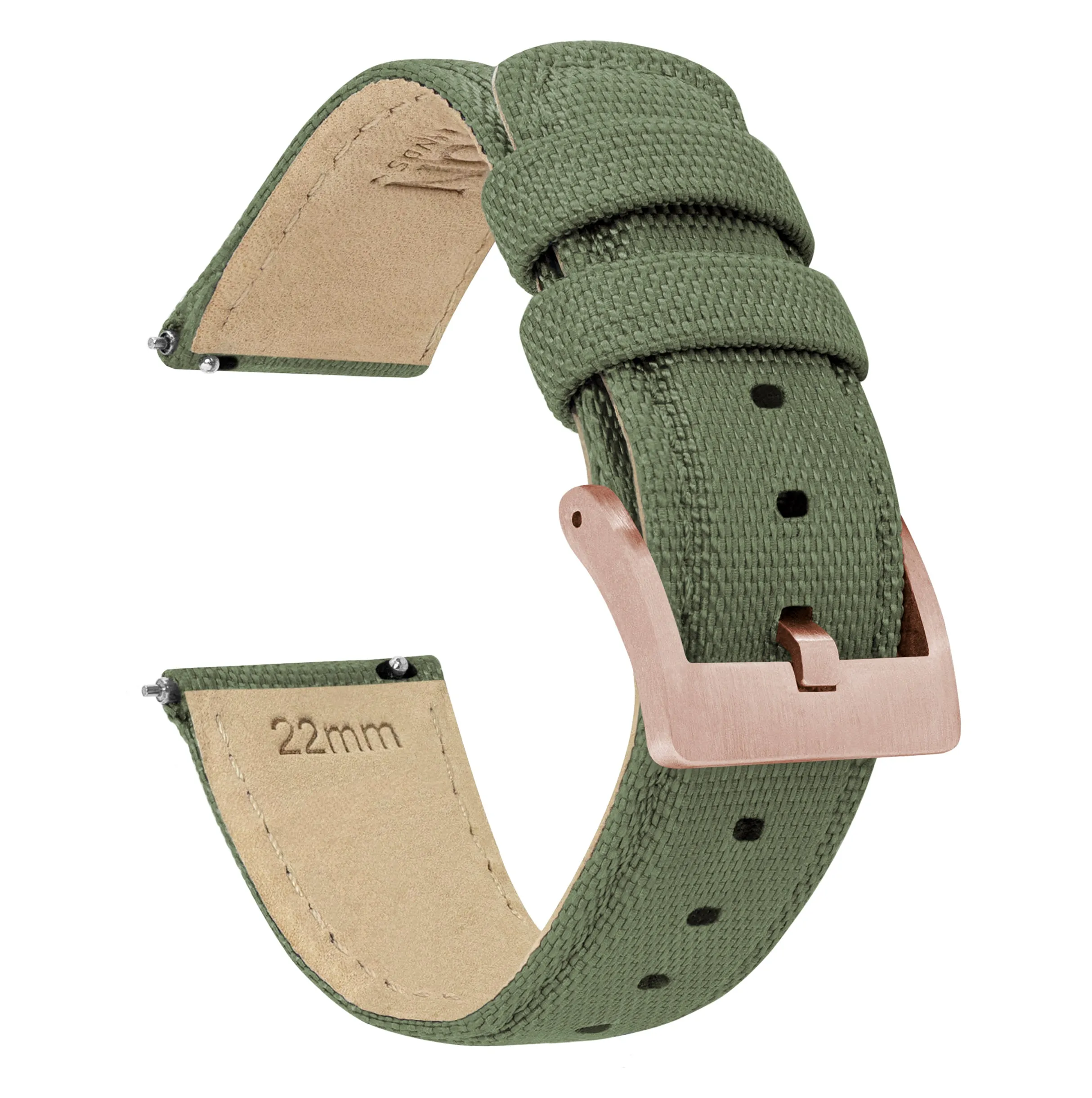 Fossil Sport Sailcloth Quick Release Army Green Watch Band