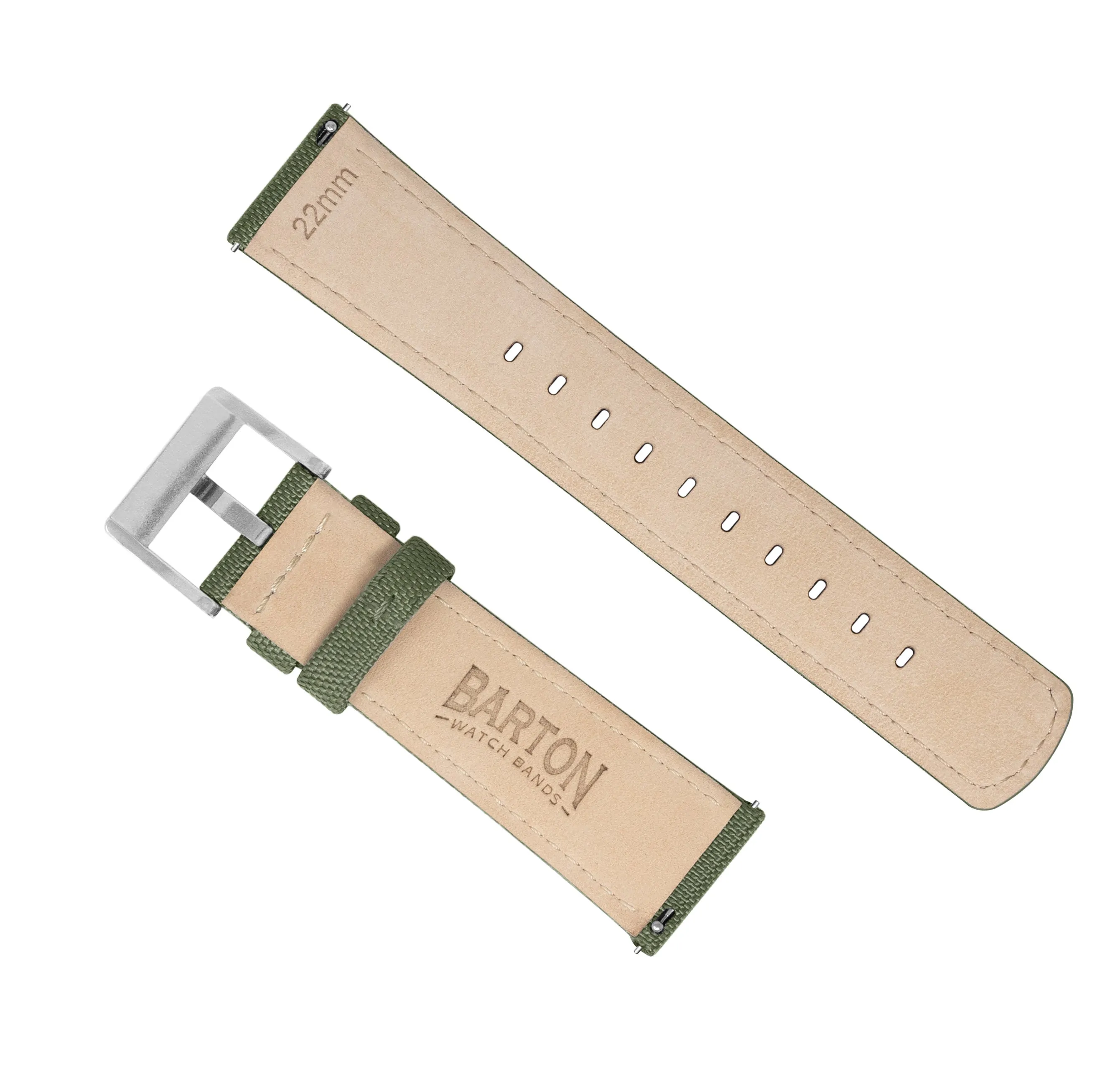 Fossil Sport Sailcloth Quick Release Army Green Watch Band