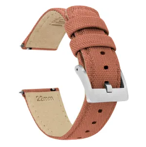 Fossil Sport Sailcloth Quick Release Copper Orange Watch Band