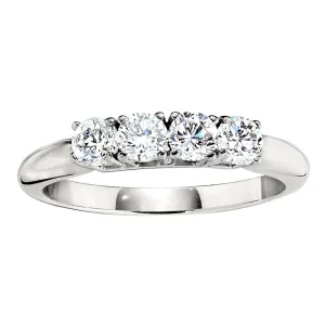 Four Stone Diamond Wedding Band