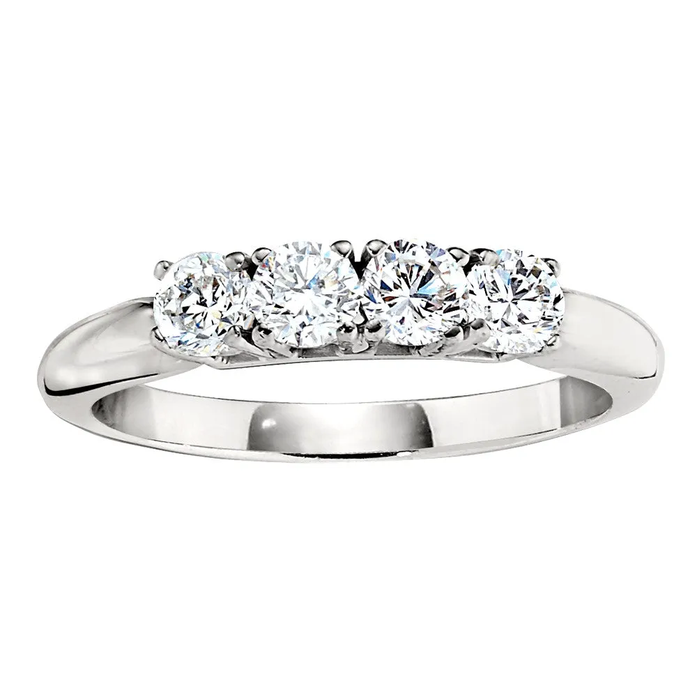Four Stone Diamond Wedding Band