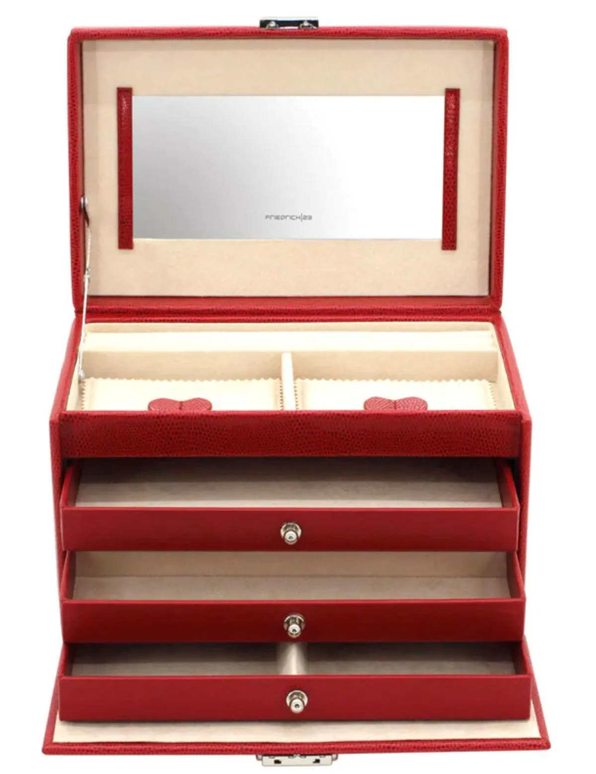 Friedrich23 jewelry box23 red python effect 23255-40